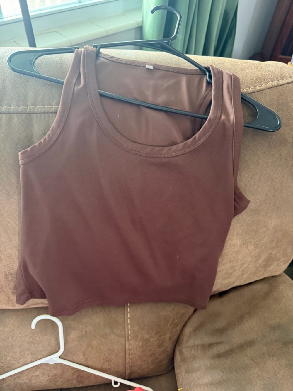 Women’s Brown Tank Top - Classic Ribbed Sleeveless Top